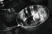 Butter melting in a saucepan