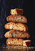 A stack of cantuccini