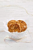 A bowl of almond biscuits