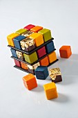 A Rubix Cube cake