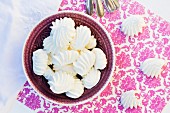 A bowl of meringues