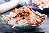Noodle stew with chicken and vegetables (Asia)