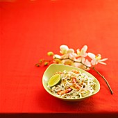 Pad thai (rice noodle dish with prawns, Thailand)