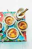 Grilled peach tarts