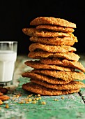 A stack of ginger biscuits carrots