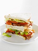 A stack of BLT sandwiches