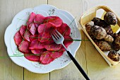 Jerusalem artichoke carpaccio with chives