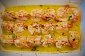 Prawns in garlic butter fresh from the oven