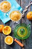 Frozen margaritas with oranges and ginger