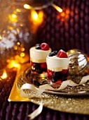 Berry trifles for Christmas