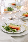 Multicoloured fish terrine