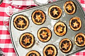 Mince pies in the baking tin