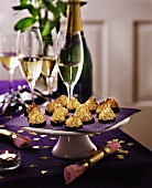 Coconut macaroons and champagne for Christmas