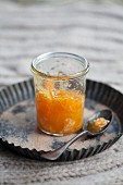 A jar on mandarin marmalade for Christmas
