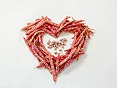 A heart made of borlotti beans