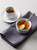 Creme Brulee and an espresso