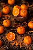 Mini mandarins with brown sugar and orange zest