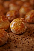 Balls of dough with a honey glaze