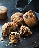 Wholemeal chocolate chips muffins
