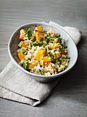 Warm quinoa with oven-roasted pumpkin