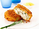 Haddock fish cakes with chives