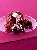 Summer pudding with cream (England)