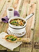 Lentil stew with broccoli