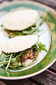 Beef and rocket sandwiches