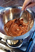 Chocolate being melted in a bain marie