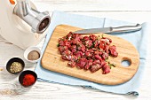 Marinated beef with herbs and garlic