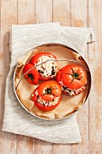 Stuffed tomatoes with rice and mint (Greece)
