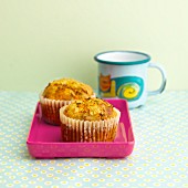 Spelt and apple muffins