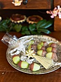 Marzipan acorns with chocolate glaze (Scandinavia)