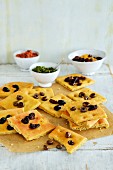 Unleavened bread with olives