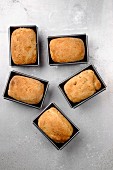 Mini loaves of malt bread in tins
