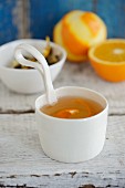 Winter tea with orange zest