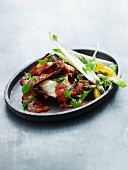 Aubergines with goat's cheese