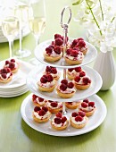 Raspberry and passion fruit tartlets