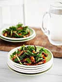 Warm chicken salad with cashew nuts