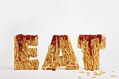 French fries spelling the word 'Eat'