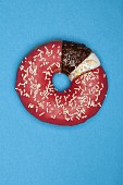 A pieced-together doughnut