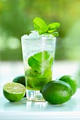 Mojito with mint and limes