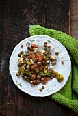 Lentil salad with carrots