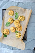 Salmon and spinach gougeres