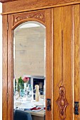 Antique wardrobe with mirrored door