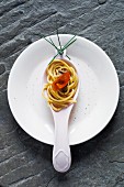 Spaghetti al ragù d'anatra (Spaghetti mit Entenragout, Italien)