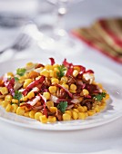 A corn and vegetable salad