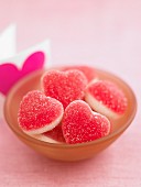 Red jelly hearts
