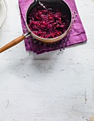 Red cabbage with red wine and cranberries