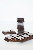 A broken bar of chocolate